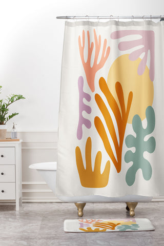 Rachel Szo Seagrass Sun Shower Curtain And Mat