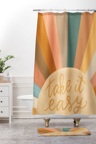 Rachel Szo Take It Easy Sunshine Shower Curtain And Mat