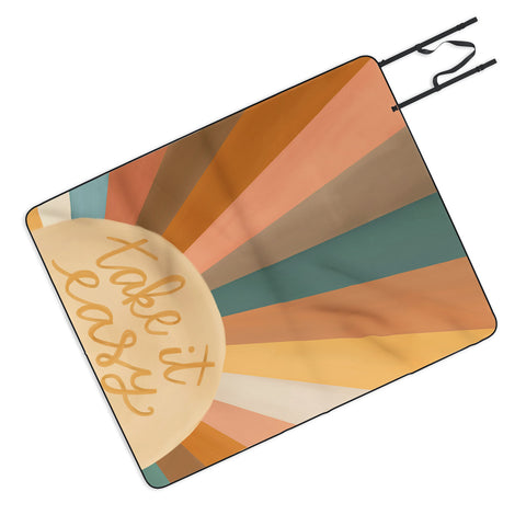 Rachel Szo Take It Easy Sunshine Picnic Blanket