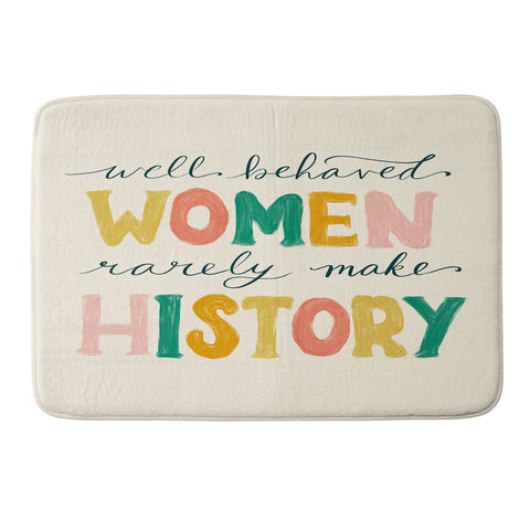 Rachel Szo Well Behaved Women Memory Foam Bath Mat