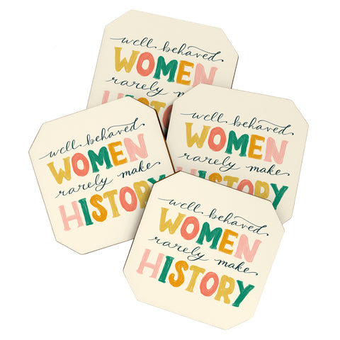 Rachel Szo Well Behaved Women Coaster Set