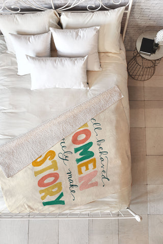 Rachel Szo Well Behaved Women Fleece Throw Blanket