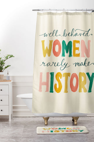 Rachel Szo Well Behaved Women Shower Curtain And Mat