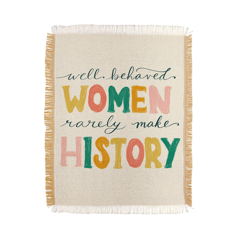 Rachel Szo Well Behaved Women Throw Blanket