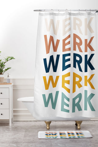 Rachel Szo You Betta Werk Shower Curtain And Mat