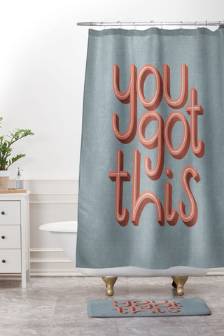 Rachel Szo You Got This III Shower Curtain And Mat