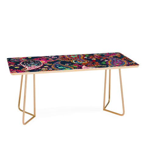Rachelle Roberts Boho Paisley Navy Coffee Table