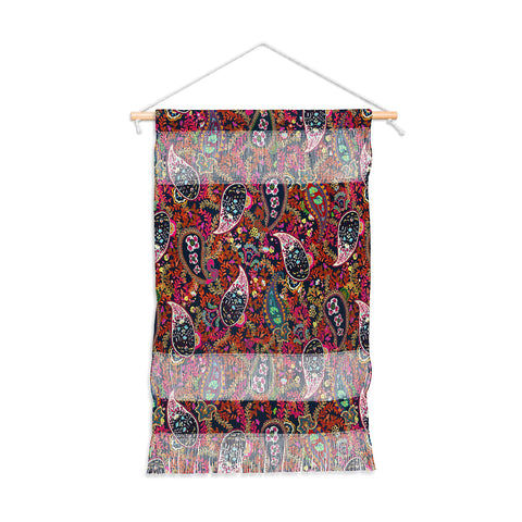 Rachelle Roberts Boho Paisley Navy Wall Hanging Portrait