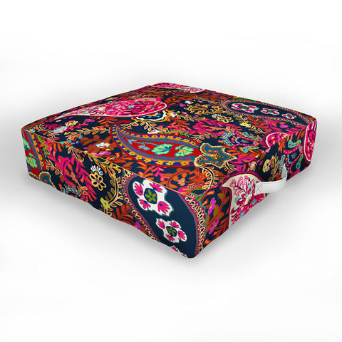 Rachelle Roberts Boho Paisley Outdoor Floor Cushion