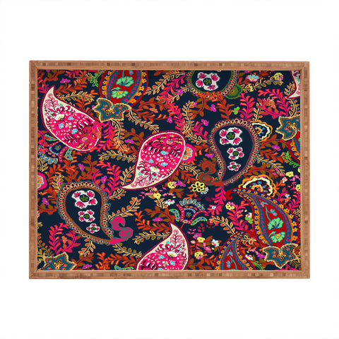 Rachelle Roberts Boho Paisley Rectangular Tray