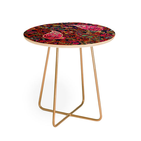 Rachelle Roberts Boho Paisley Round Side Table