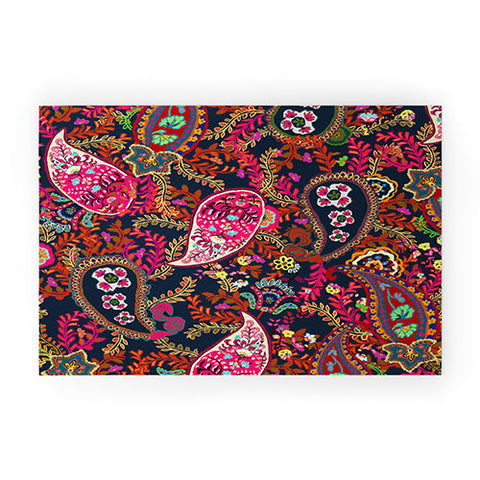 Rachelle Roberts Boho Paisley Welcome Mat