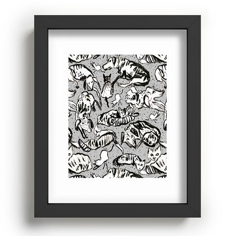 Rachelle Roberts Charming Cats And Dogs Recessed Framing Rectangle