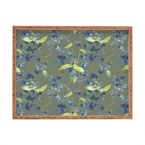 Rachelle Roberts Dandelion Floral Rectangular Tray