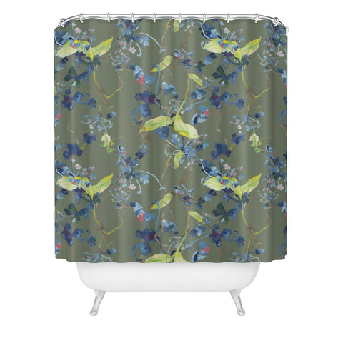 Rachelle Roberts Dandelion Floral Shower Curtain