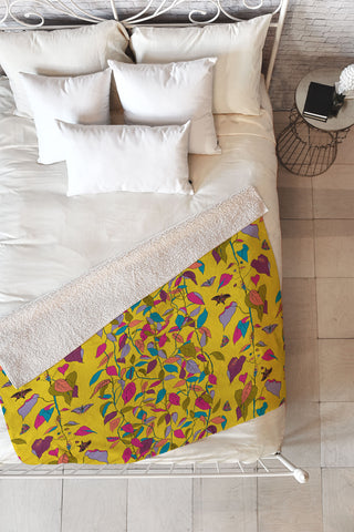 Rachelle Roberts Endless Vines Fleece Throw Blanket