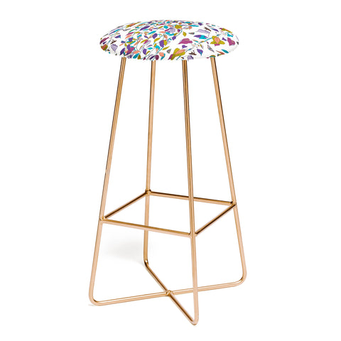 Rachelle Roberts Endless Vines White Bar Stool