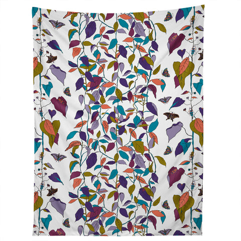 Rachelle Roberts Endless Vines White Tapestry