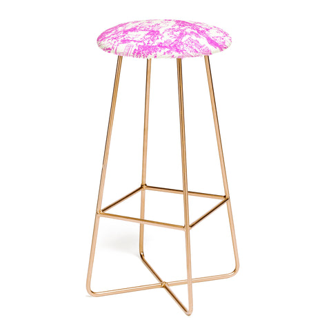 Rachelle Roberts Farm Land Toile In Pink Bar Stool