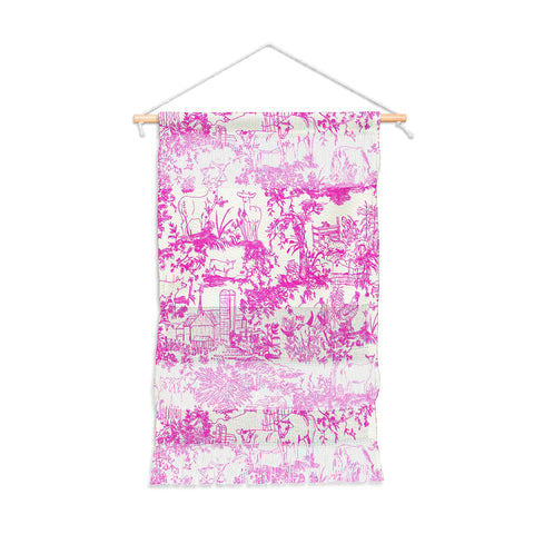 Rachelle Roberts Farm Land Toile In Pink Wall Hanging Portrait