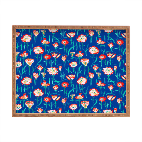 Rachelle Roberts Garden Flower Rectangular Tray