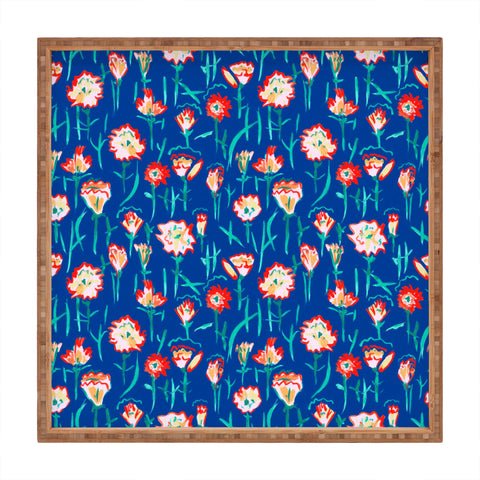 Rachelle Roberts Garden Flower Square Tray