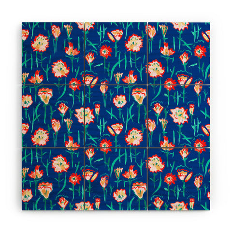 Rachelle Roberts Garden Flower Wood Wall Mural