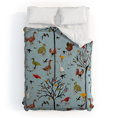 Rachelle Roberts Gathering Of The Webbed Feet Comforter