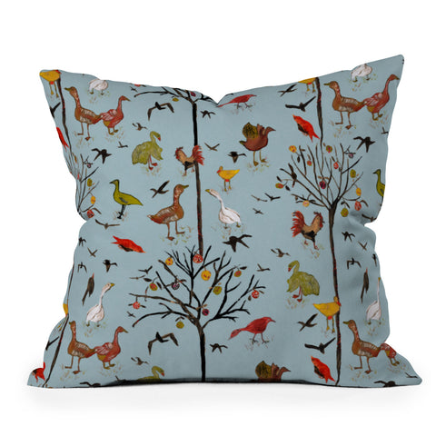 Rachelle Roberts Gathering Of The Webbed Feet Throw Pillow