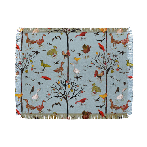 Rachelle Roberts Gathering Of The Webbed Feet Throw Blanket