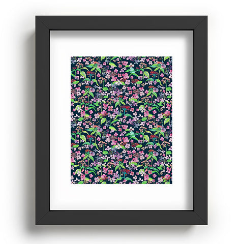 Rachelle Roberts Hydrangea Flower Print Recessed Framing Rectangle