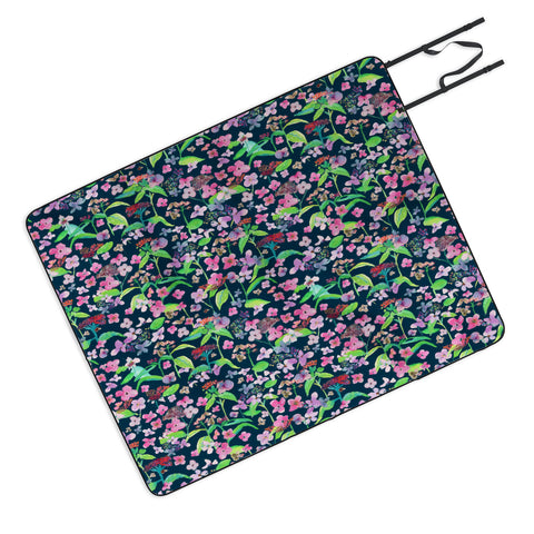 Rachelle Roberts Hydrangea Flower Print Picnic Blanket