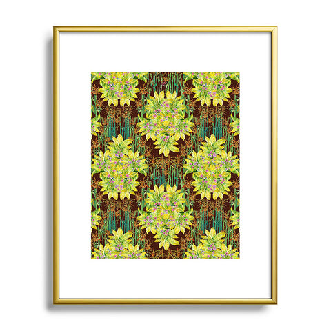 Rachelle Roberts Smoky Corn Field Metal Framed Art Print