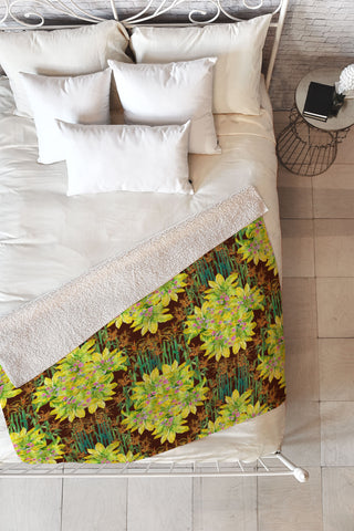 Rachelle Roberts Smoky Corn Field Fleece Throw Blanket