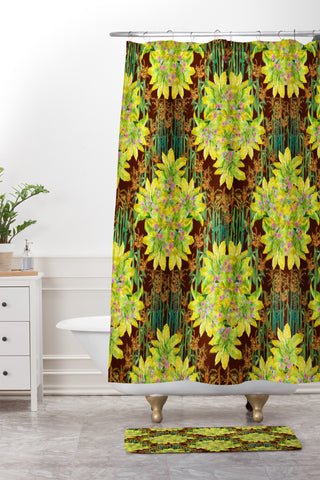Rachelle Roberts Smoky Corn Field Shower Curtain And Mat