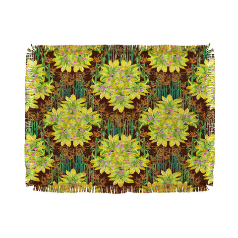 Rachelle Roberts Smoky Corn Field Throw Blanket