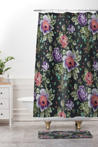 Rachelle Roberts Spring Floral Shower Curtain And Mat