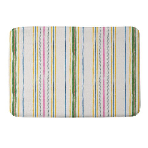 Rachelle Roberts Ticker Stripe Memory Foam Bath Mat