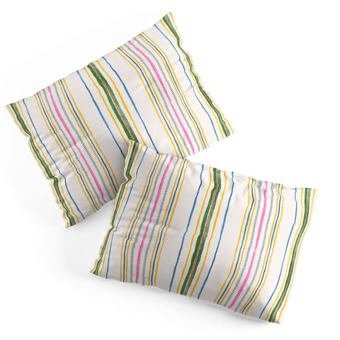 Rachelle Roberts Ticker Stripe Pillow Shams