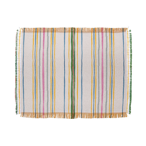 Rachelle Roberts Ticker Stripe Throw Blanket