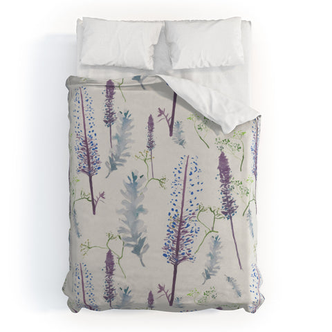 Rachelle Roberts Winter Pinecone Duvet Cover