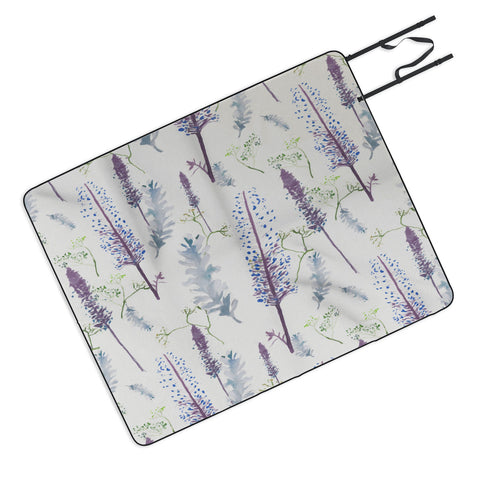 Rachelle Roberts Winter Pinecone Picnic Blanket