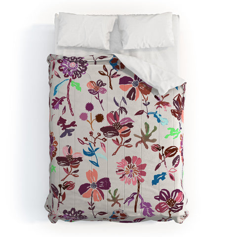 Rachelle Roberts Zinnia Folk Floral Comforter