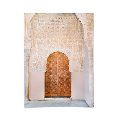 raisazwart Alhambra door Granada Spain Poster