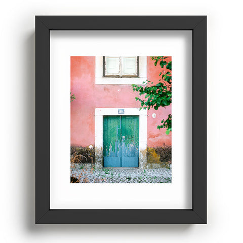 raisazwart Colorful door in Lisbon Portugal Recessed Framing Rectangle