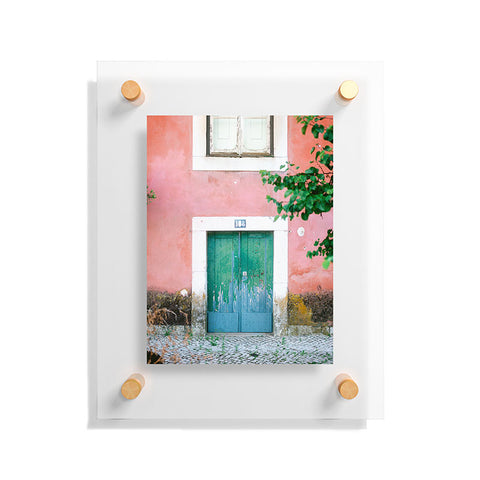 raisazwart Colorful door in Lisbon Portugal Floating Acrylic Print