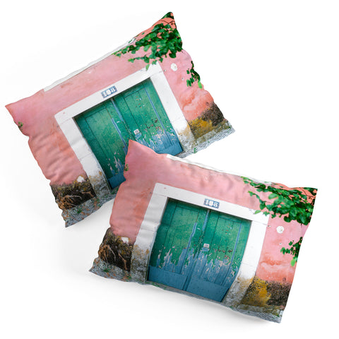 raisazwart Colorful door in Lisbon Portugal Pillow Shams
