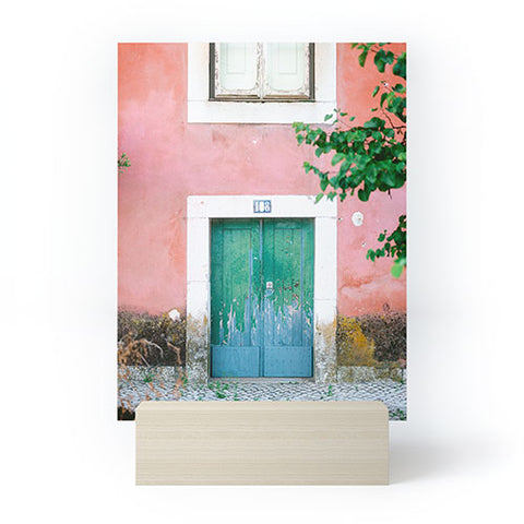 raisazwart Colorful door in Lisbon Portugal Mini Art Print