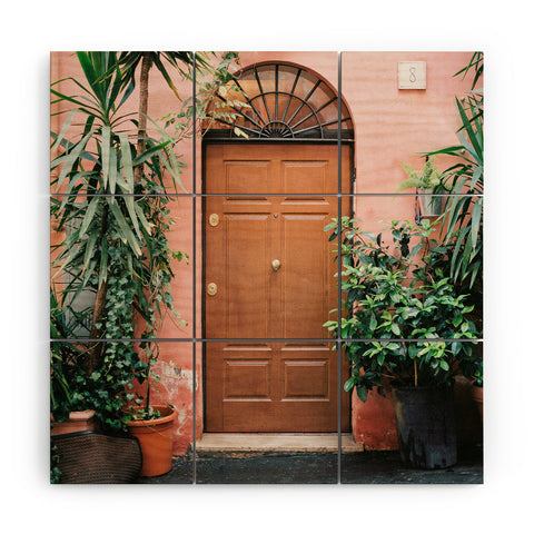 raisazwart Front door of Rome Wood Wall Mural