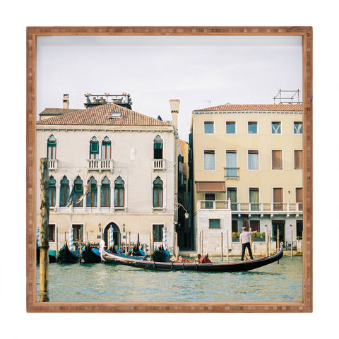 raisazwart Gondola in the canals of Venice Square Tray
